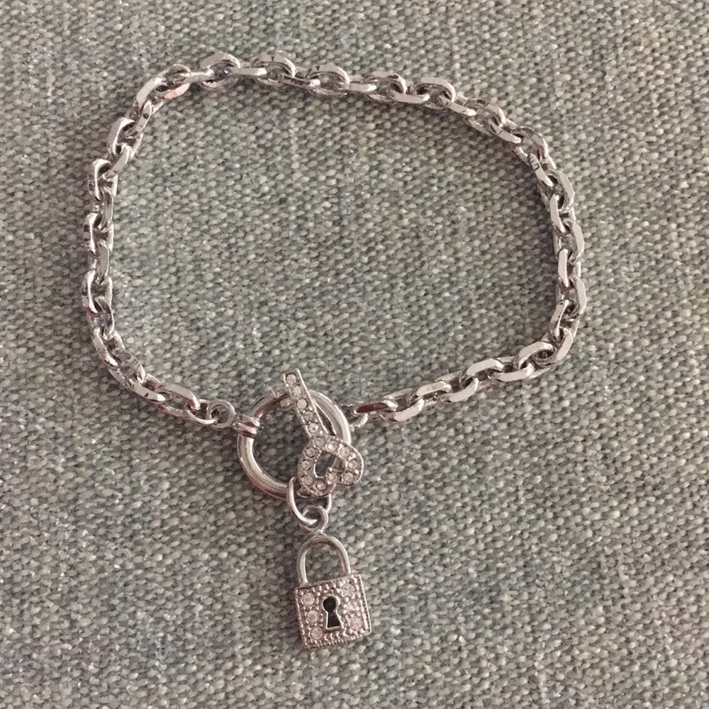 Lock and heart key bracelet